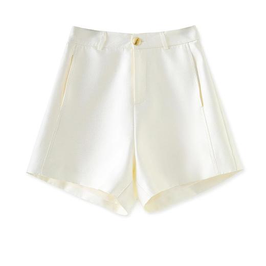 「高货wl」全新升级【铂金会员201/天猫269/差价68】(11257)洛诗琳气质高腰丝毛短裤2025夏季新款定纺光感显瘦A字短裤 商品图4