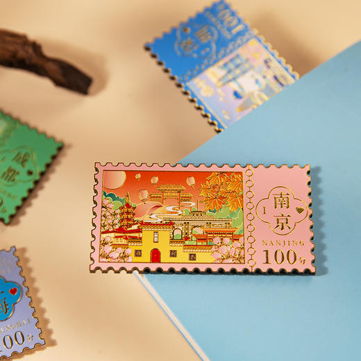 【城市邮票票根冰箱贴】旅游文创北京上海苏州南京杭州成都长沙创意礼品软磁纪念工艺品礼品 商品图1