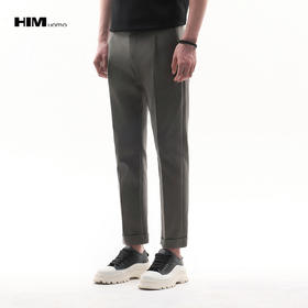 HIM漢崇  男士通勤上班休闲裤舒适简约斯文百搭九分裤 2026春夏