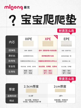 新手爸妈看过来👀爬爬垫到底怎么选❓🤔