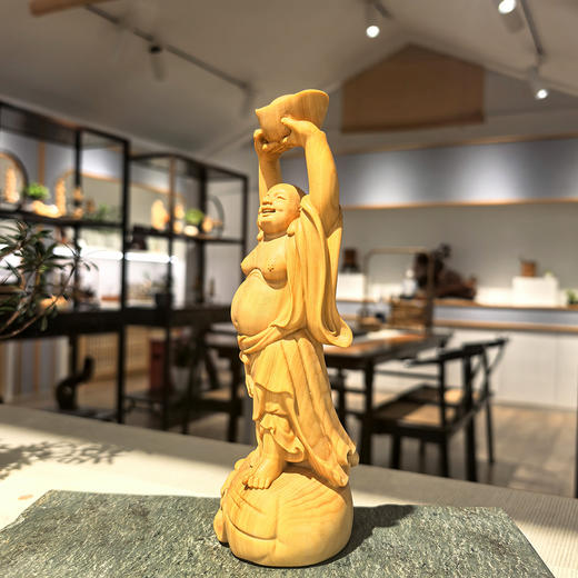 托宝弥勒°黄杨木雕摆件 商品图2