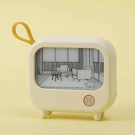 【充电式设计，护眼照明，营造温馨氛围】新款灯光画小夜灯 充电式桌面电视机摆件 儿童卧室床头装饰小夜灯-QQ 商品图6