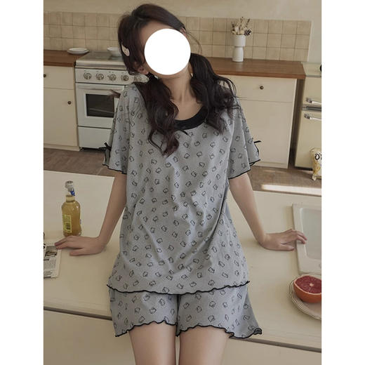 裁缝学苑AS497带胸垫短袖家居服套装纸样女装短袖短裤睡衣版型样板 商品图5