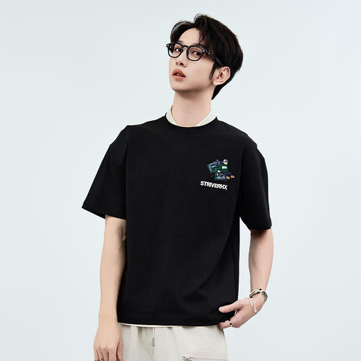 【新品上新】HX 夏季圆领短袖T恤微宽松版型S102522722101/02 商品图6