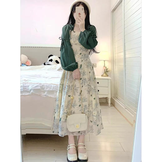 裁缝学苑AH01新中式国风方领长袖连衣裙纸样女装收腰显瘦裙子样板 商品图3