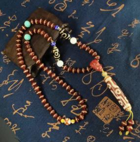 玛瑙项链精品老红肉一线药师九眼项链 商品图0