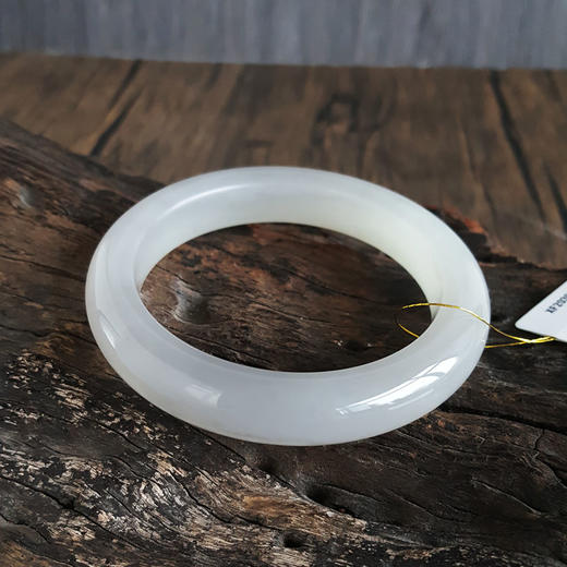 【天然正品】天然无杂裂青海料烟紫56号和田玉手镯女士现售价：1880！120525NJM18 商品图2