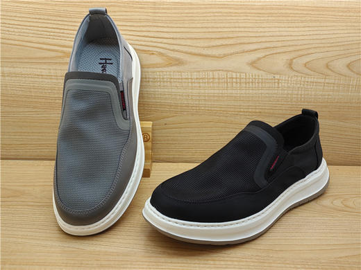 豪行春季新款正品布鞋休闲舒适轻便透气平底男单鞋14171119 商品图3