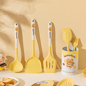 摩登主妇黄油小熊硅胶锅铲家用不粘锅专用炒勺炒菜铲子套装