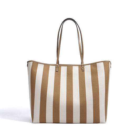 【预售3天】2025年新款高级条纹休闲单肩托特包大容量小众设计感时尚旅行包YQ3636 商品图5