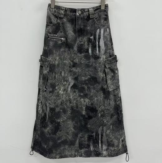 NZ设计感面料工装长半裙（灰）夏季151090160321 商品图1