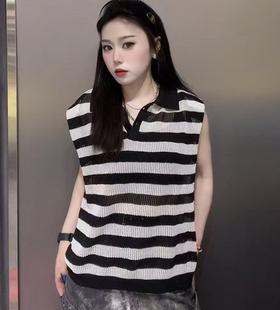 MZ POLO领横条纹背心（条纹）夏季952010340321