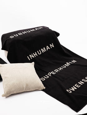 Rick Owens | 黑色/珍珠毛巾布沙滩巾