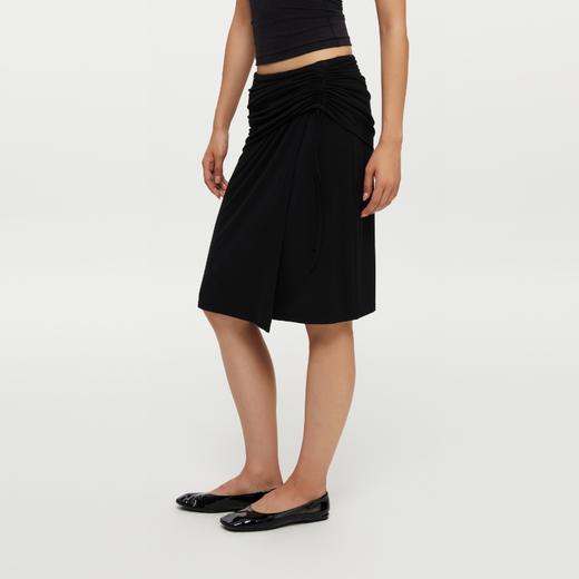 oneup垂感抽绳半身裙 商品图1