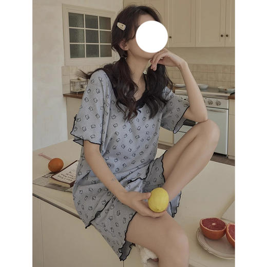 裁缝学苑AS497带胸垫短袖家居服套装纸样女装短袖短裤睡衣版型样板 商品图2