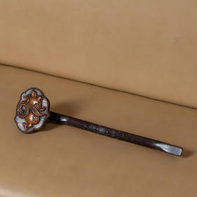 二十世纪	黄花梨嵌竹雕榴绽百子如意