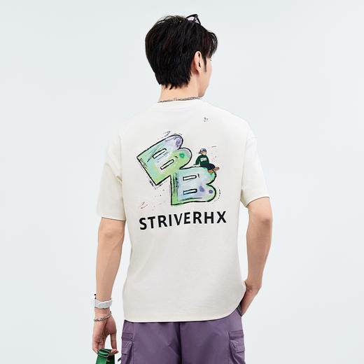 【新品上新】HX 夏季圆领短袖T恤微宽松版型S102522722101/02 商品图2