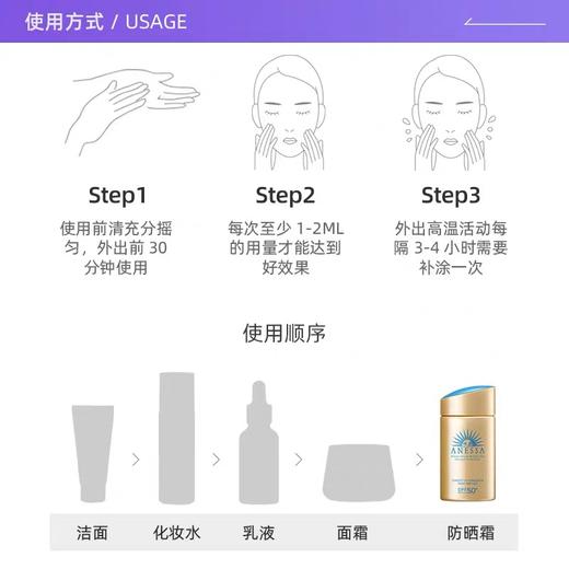 【国庆狂欢 限时特惠】安热沙安耐晒防晒霜60ml【保税仓发货】 商品图3