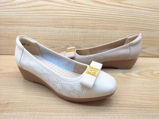 夏季新款时尚中跟女凉鞋24267801豪行真皮浅口透气休闲鞋 商品图4