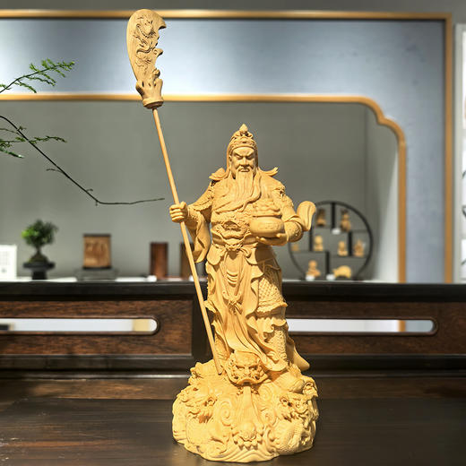 御龙关公°黄杨木雕摆件 商品图1