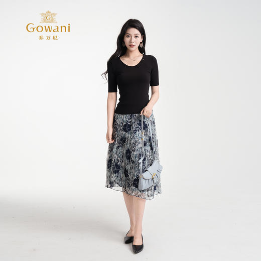 【三色可选】乔万尼新品修身显瘦大圆领短袖T恤EZ2C143 商品图3