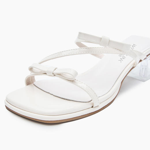 西遇水晶跟凉拖鞋女款新款爆款夏季配裙子高跟鞋外穿粗跟凉鞋Y0056866 商品图5