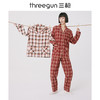 Threegun三枪 【彩格绒布】翻领开襟女士休闲家居套家居服-80518D311 商品缩略图4