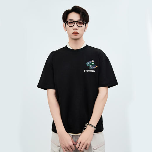 【新品上新】HX 夏季圆领短袖T恤微宽松版型S102522722101/02 商品图9