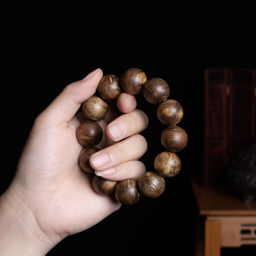 xy0343沉香20mm大素串单圈手串 商品图5