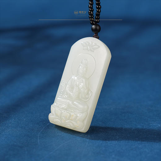 新疆国玉盟世玉【祥佑观音】和田玉挂件【带证书·顺丰物流】 商品图2