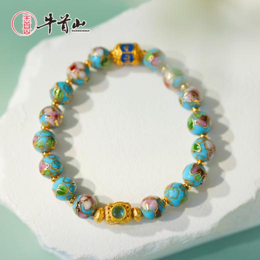 牛首山景泰蓝珐琅吉祥如意转运珠手链香灰瓷琉璃金箔手串礼物 商品图4