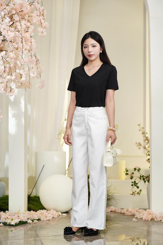 XL1 臣禾	【呼吸牛仔】凉感天丝亚麻休闲直筒裤	JZ252060275 商品图4