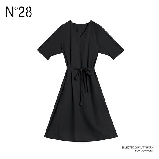 N°28 中长款连衣裙女2025夏季新款系带收腰显瘦气质长裙子885252L612 商品图1
