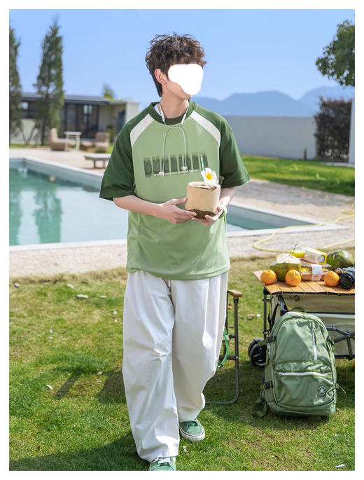 裁缝学苑QL09情侣拼接插肩袖T恤纸样女装短袖上衣图纸样板 商品图1