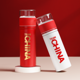 中国国家队茶水分离保温杯