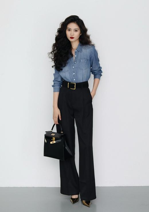 清凉感柔软润滑垂感天丝可叠穿可开衫防晒牛仔显瘦衬衫 商品图7