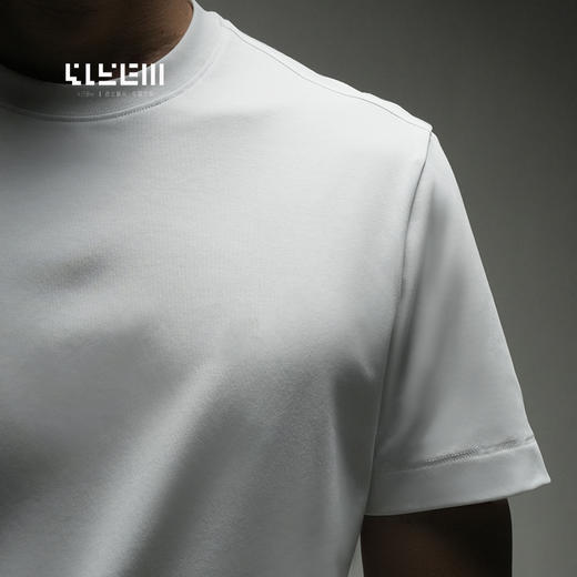 4158m 纤逸埃及棉圆领短袖T恤白色（净版） 商品图3