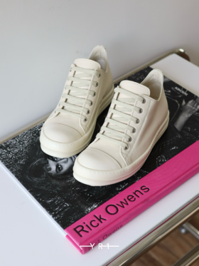 Rick Owens | HOLLYWOOD 全白牛皮运动鞋
