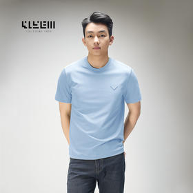 4158m轻户外 纤逸埃及棉圆领短袖T恤