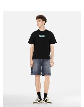 福神2025年春季新品男士海鸥印花牛仔短裤