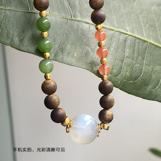 XY0357沉香+月光石碧玉南红项链 商品图7