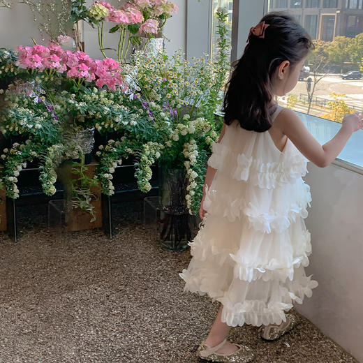 夏季公主吊带涟漪裙 潮流蓬蓬蛋糕裙 商品图3