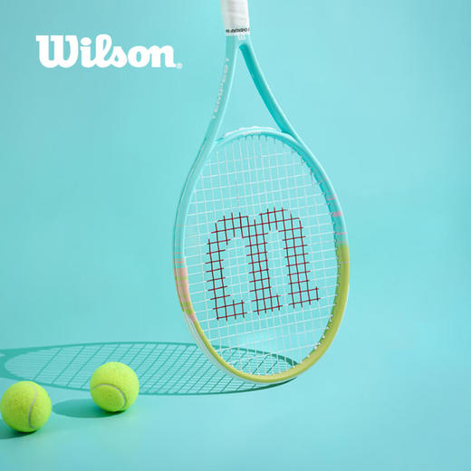 威尔胜（Wilson）25新款花卉系列粉色玫瑰全碳素渐变落日蓝网球拍 WR193910U2 商品图1