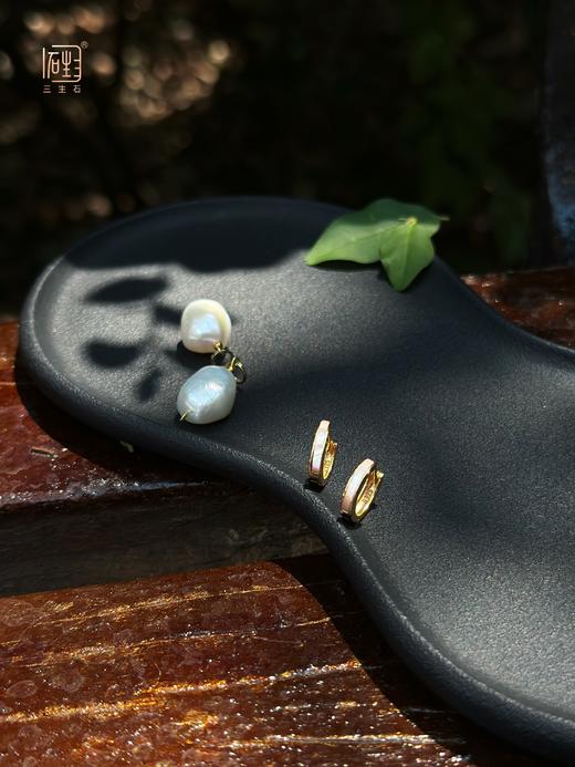 巴洛克珍珠贝母耳圈设计多用耳饰 商品图3