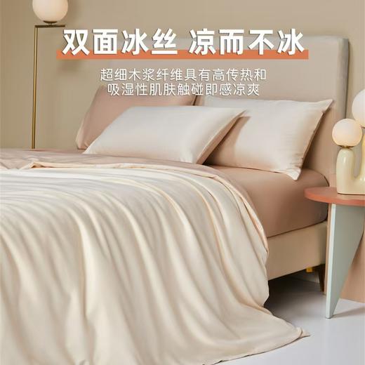 爆卖 10W+！A 类母婴级双面冰丝床品四件套！裸睡像裹着云朵，木浆纤维养肤到尖叫，拼色轻奢美到窒息！ 商品图3