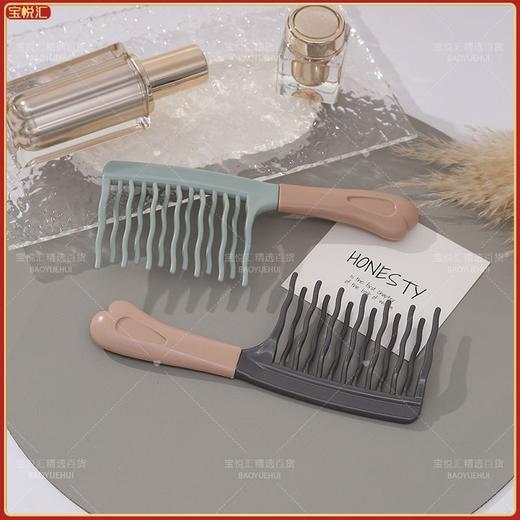 双排卷发女士大齿蓬松梳子宽齿美发防静电长发烫发造型顺发 商品图7