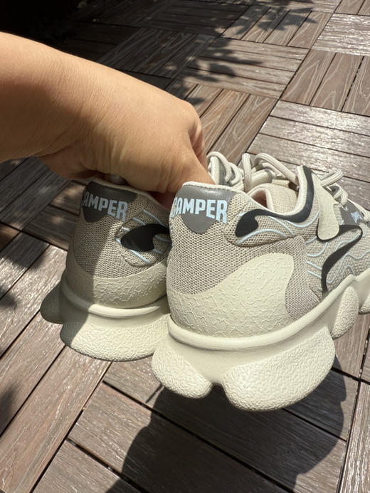 524-1 纯圆正 camp karst 情侣款 轻便厚底 龙猫拼色 熊掌抓地底 系带休闲鞋 我穿37老朱穿42 商品图8