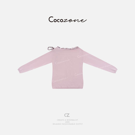 COCO ZONE 刘一一【桑蚕丝混纺】印花丝巾轻柔毛织上衣CD1A0928 商品图1