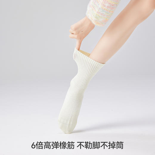 左分之右袜子女春夏款纯棉高筒袜10A抗菌防臭无骨袜女士长袜运动 商品图1