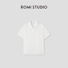 ROMI STUDIO 亚麻棉混纺白色双层花边领轻薄短袖衬衣 RWCRSY2902 商品缩略图2